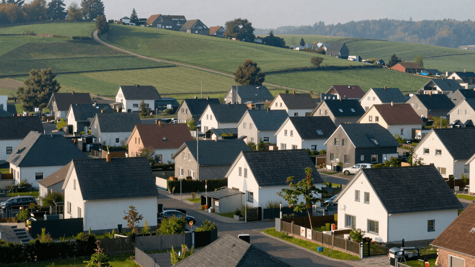 Wohngegend im Bergischen Land rund um Waldbröl